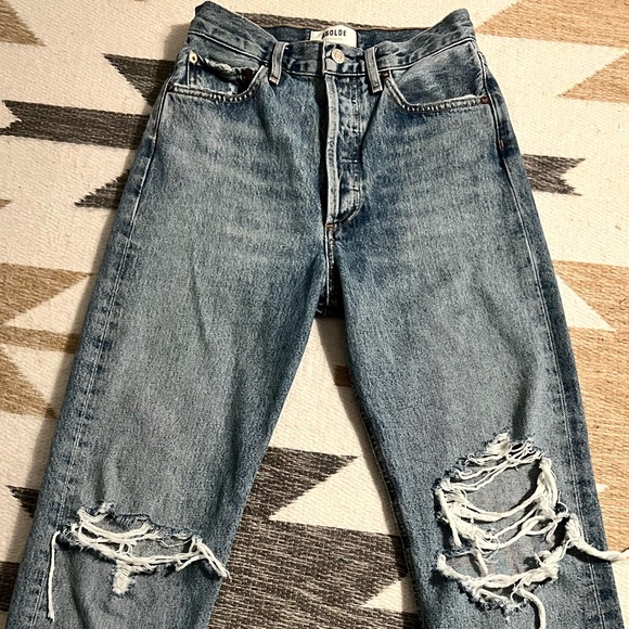 Agolde 90’s Pinch Waist high rise straight leg jeans in backdrop size 24 NWOT - Picture 6 of 6